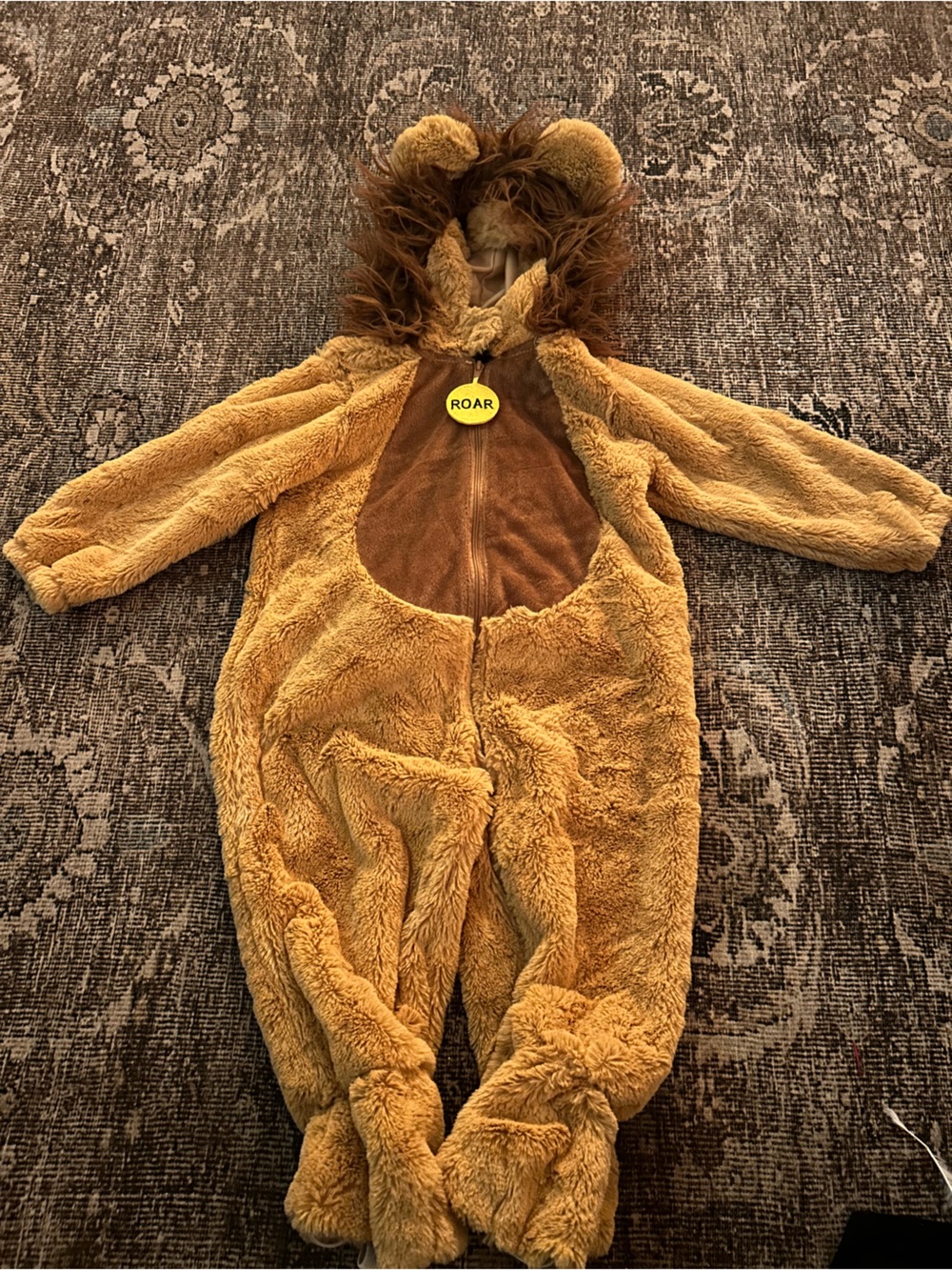Kids Plush Lion One-Piece Costume